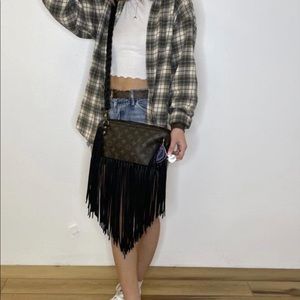 Fringed louis vuitton boho bag